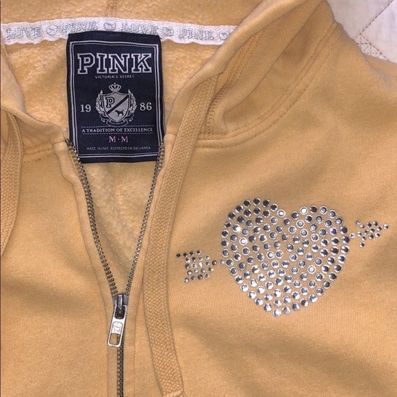Victoria’s Secret Y2k hoodie Love Pink Medium full zipper with side pockets M - Picture 4 of 6